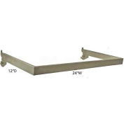 Azar Displays 300956 12" Deep U-Shaped Hang Rail, 24" Wide, Metal ,1 Piece