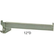 Azar Displays 300960 Face Out Bracket, 12" Deep, Satin Nickel ,1 Piece