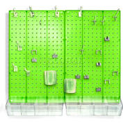 Azar Displays 900945-GRE Pegboard Room Organizer Kit, Hardware Included, Green Opaque ,1 Piece