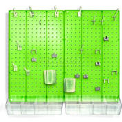 Kit d’organisateur de salle Pegboard 900945-GRE approuvé mondialement, matériel inclus, vert opaque, 1 pièces