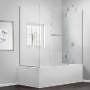 Aqua de DreamLine son-3148586-RT-04 charnières porte de baignoire, Nickel brossé, 56 au 60 "x 58"