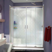 DreamLine DL-6112R-04CL Visions Shower Door 30" x 60" Shower Base Right Drain & QWALL-5 Backwalls