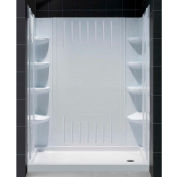 DreamLine DL-6148R-01 SlimLine 36" x 60" Shower Base Right H& Drain & QWALL-3 Shower Backwall Kit