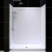 DreamLine DL-6189C-01 SlimLine 30" x 60" Shower Base Center Drain & QWALL-5 Shower Backwall Kit