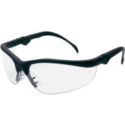 MCR Safety K3H20 Klondike® Plus Loupe Lunettes de sécurité, Loupe 2.0, Lentille transparente