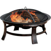 Agréable foyer à bois Brant Fire Pit OFW106R, 30" rond, frotté fini Bronze