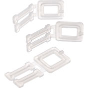 Pac Strapping Polypropylene Strapping Plastic Buckles, 1-1/2" Max Strap Width, White, Pack of 1000