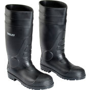 Tingley® 31151 Economy PVC Knee Boots, Size 12, Black, Plain Toe, Cleated Outsole