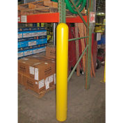 Global Industrial™ Smooth Bollard Post Sleeve, 6" HDPE Dome Top, Yellow