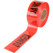 Empire® Barricade Tape, 3 » x 1000', Rouge, Danger