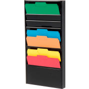 Global Industrial™ 10 Pockets - Medical Chart Hanging Wall File Holder - Noir