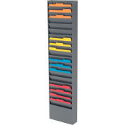 Global Industrial™ 20 Poches - Tableau médical Hanging Wall File Holder - Gray