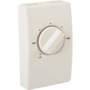TPI Wall Mount Thermostat Single Pole For Unit Heaters, 120-277v S2025H10AA