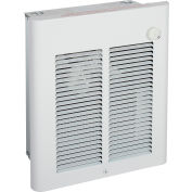 Small Room Commercial Fan Forced Wall Heater W/ Integral Double Pole Thermostat, 2000 Watt, 240V