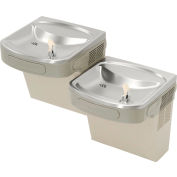 Elkay ADA Barrier Free Water Cooler, Light Gray Granite, 2 Station, Reversible, EZSTL8LC