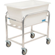 Global Industrial™ Bulk Mover Cart with White Tub, 4 Bushel, 32-3/4"L x 21-1/4"W x 36"H