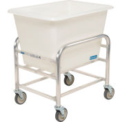 Global Industrial™ Bulk Mover Cart avec baignoire blanche, 6 boisseaux, 32-1/4"L x 23-1/4"L x 36"H