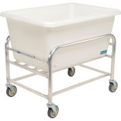 Global Industrial™ Bulk Mover Cart avec baignoire blanche, 9 boisseaux, 41-1/2"L x 29-1/2"L x 36"H