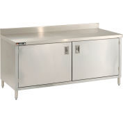 Aero Manufacturing 3TGSOHD-3096 96"W x 30"D Deluxe Cabinet, 2-3/4" Backsplash, Hinged Doors, Galv.