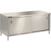 Aero Manufacturing 4TGOD-24144 144"W x 24"D Economy Flat Top Cabinet, Sliding Doors, Galv.
