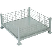 Global Industrial Mini-Bulk Container 38x38x16 2600 Lb Capacity - Wire Mesh Sides