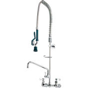Robinet de pré-rinçage Krowne 17-109WL série Royal, 8 po, fixation murale au centre, avec robinet supplémentaire, bec de 12 po