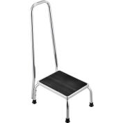 Tabouret global industriel™ d’étape médicale avec la main courante, plate-forme de tabouret en caoutchouc non-skid