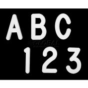 Produits visuels unie 3" blanc Helvetica lettre Sprue Set de 145 caractères