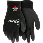 MCR Safety N9690XL Ninja Ice Gloves, Arcylic Terry Inner, Black, X-Large, 1 Pair