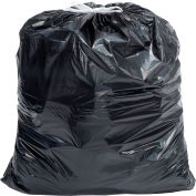 Draw-Tuff® Industrial Drawstring Trash Bags, 55 Gal, Black, 1.4 Mil, 100/Case