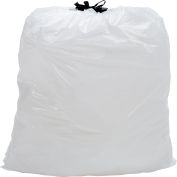 Draw-Tuff® Industrial Drawstring Trash Bags, 13 Gal, White, 0.7 Mil, 300/Case