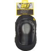 Occunomix OK-KP-210 Hard Cap Knee Pad Wide Cap, Hook & Loop Closure, Black, One Size