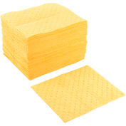 Global Industrial™ Hazmat Pad, Heavy Weight, 15" x 18", Yellow, 100/Pack