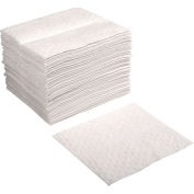 Global Industrial™ Hydrocarbon Oil Sorbent Pad, Poids moyen,15 » x 18 », Blanc, 100/Pack