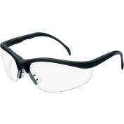 MCR Safety® Klondike® KD110AF Safety Glasses KD1, MatteBlack Frame, Clear Anti-Fog Lens