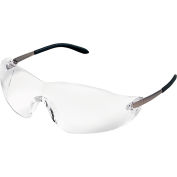 MCR Safety® SS110 Safety Glasses SS1 Series, Black Frame, Clear Lens