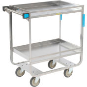 Lakeside® 725 Guard Rail Stainless 2 Shelf Cart 32 x 19 x 34 700 Lb Cap