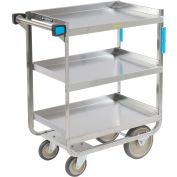 Lakeside® 744 HD Stainless Steel 3 Shelf Cart 38-5/8 x 22-3/8 x 37-1/8 700 Lb Cap