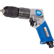 Global Industrial Reversible Pistol Grip Air Drill, Keyless, 3/8" Chuck, 2000 RPM