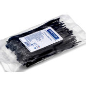 Triton Products 7" Long Heavy Duty Black Nylon Ties, with 50 lb Tensile Strength, 100/pk