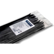 Triton Products 11" Long Heavy Duty Black Nylon Ties, with 50 lb Tensile Strength, 100/pk