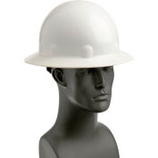 Honeywell Fibre-Metal® Full Brim Hard Hat, Ratchet Suspension, White, HDPE, E1 Series