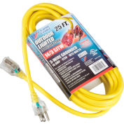 U.S. fil 73025 25 Ft. Trois conducteurs jaune Temp-Flex lumineux Branchez le cordon, 14/3 GA., 300V 15 a