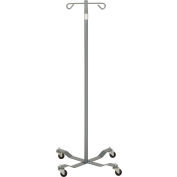 Drive Medical 13033SV Economy Removable Top IV Pole, Silver Vein, 2 Hook, 40"- 82" Height