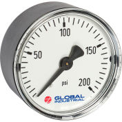 Global Industrial™ 1-1/2" Pressure Gauge, 200 PSI, 1/8" NPT CBM, Plastic