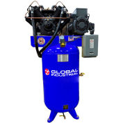 Global Industrial™ Compresseur d’air à piston à deux étages, 10 HP, 80 Gal., 1 Phases, 230V