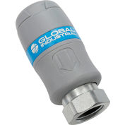 Global Industrial Standard Quick Coupling, Industrial Interchange, 1/4" FNPT - Pkg Qty 10
