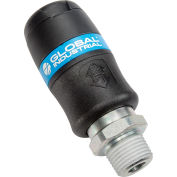 Global Industrial Safety Quick Coupling, European High Flow Interchange, 3/8" MNPT - Pkg Qty 10
