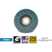 CGW Abrasives 42542 Abrasive Flap Disc 5" x 7/8" 40 Grit Zirconia - Pkg Qty 10