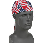 Ergodyne® Chill-Its® 6615 High-Performance Dew Rag, Stars/Stripes, One Size